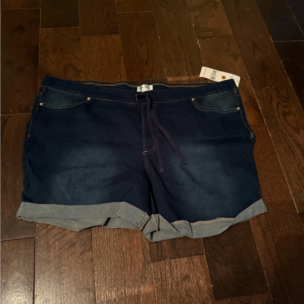Stylish Dark Blue Women's Jean Shorts